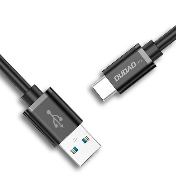 USB kabeļa kabelis - USB tipa C tips Super ātrs lādiņš 1 m melns