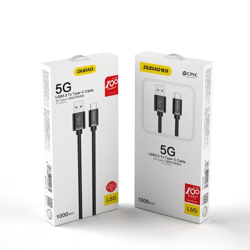 USB kabeļa kabelis - USB tipa C tips Super ātrs lādiņš 1 m melns
