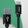 USB kabeļa kabelis - USB tipa C tips Super ātrs lādiņš 1 m melns