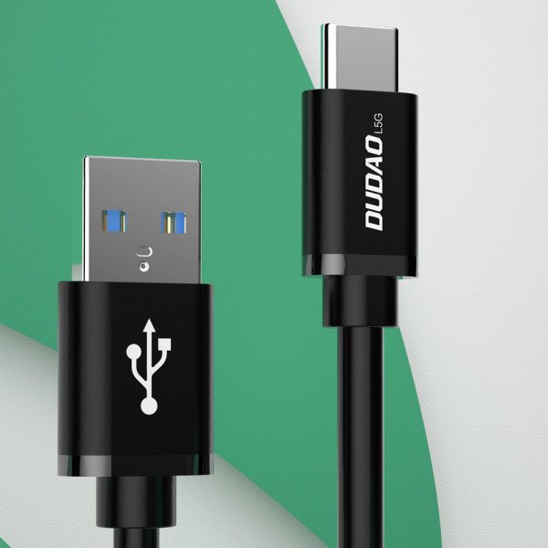 USB kabeļa kabelis - USB tipa C tips Super ātrs lādiņš 1 m melns