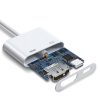 Adaptera adapteris no iPhone zibens uz HDMI FullHD + zibens balts
