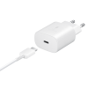 2in1 25W lādētājs + kabelis USB-C 1M balts kabelis