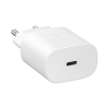 2in1 25W lādētājs + kabelis USB-C 1M balts kabelis