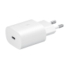2in1 25W lādētājs + kabelis USB-C 1M balts kabelis