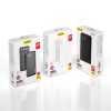 PowerBank K6Pro 1000mah Universal ar USB-C USB-C microUSB zibens melns kabelis