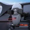 Automašīnas turētājs ar bezvadu lādētāju qi 15w pelēkā krāsā