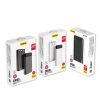 Ietilpīgs PowerBank 20 000 mAh ar 3 iebūvētiem USB-C microUSB zibens melniem kabeļiem