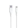 USB elastīgs kabeļa kabelis - USB -C 6A 1m balts
