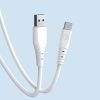 USB elastīgs kabeļa kabelis - USB -C 6A 1m balts