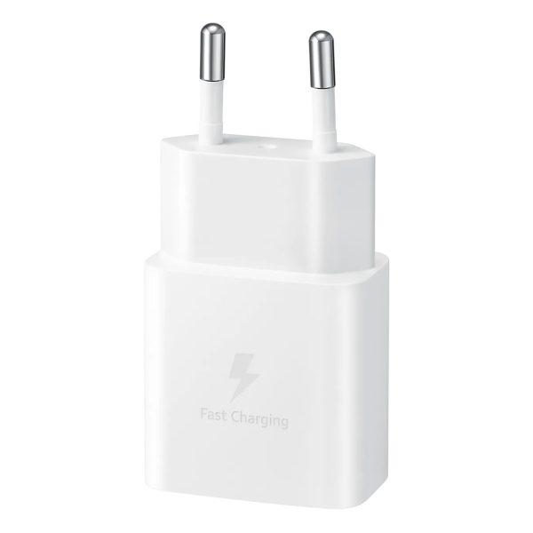 USB-C lādētājs 15W PD AFC + USB-C kabeļa baltais