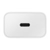 USB-C lādētājs 15W PD AFC + USB-C kabeļa baltais