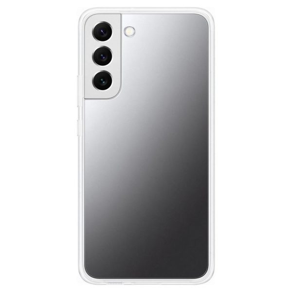 Lieta ar spoguli Galaxy S22+ rāmja caurspīdīgam vāciņam Lieta ar spoguli Galaxy S22+ rāmja caurspīdīgam vāciņam