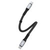 USB-C Red Red-USB-C L10C PD 100W 23cm melna kabelis kabelis