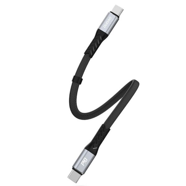 USB-C Red Red-USB-C L10C PD 100W 23cm melna kabelis kabelis