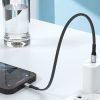 Kabeļa plakans kabelis īss iPhone USB -C - Lightning L10p Pd 20W 23cm melns