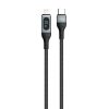 Kabelis Kabelis iPhone ātrai lādēšanai USB -C - zibens PD 20W 1m melns