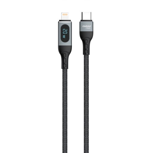 Kabelis Kabelis iPhone ātrai lādēšanai USB -C - zibens PD 20W 1m melns