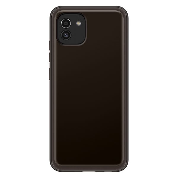 Case Galaxy A03 mīksts dzidrs vāks melns Case Galaxy A03 mīksts dzidrs vāks melns