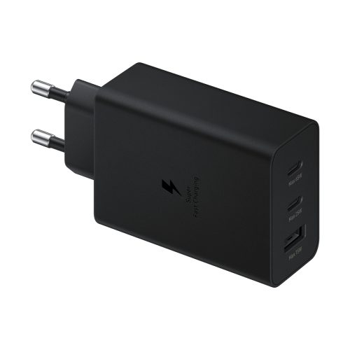 2x USB-C lādētājs un 1X USB PPS PD 65W QC 3.0 AFC FCP Black