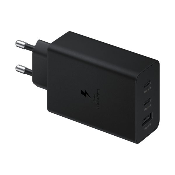 2x USB-C lādētājs un 1X USB PPS PD 65W QC 3.0 AFC FCP Black