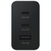 2x USB-C lādētājs un 1X USB PPS PD 65W QC 3.0 AFC FCP Black