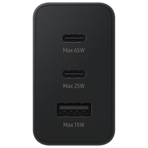 2x USB-C lādētājs un 1X USB PPS PD 65W QC 3.0 AFC FCP Black