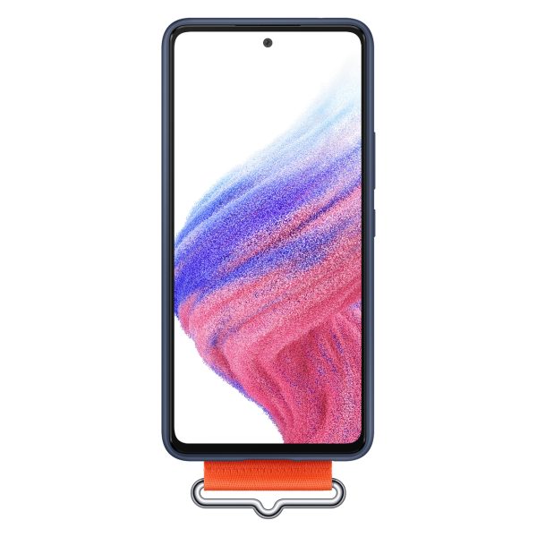 Korpusa pārklājums ar jostu Galaxy A53 5G siksnas silikona pārsega flotes zilā krāsā