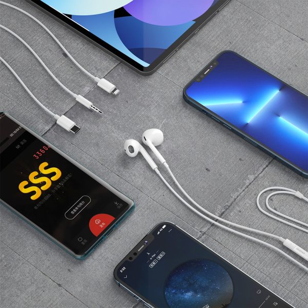 Ausu austiņas x14prot ar USB-C balto savienotāju