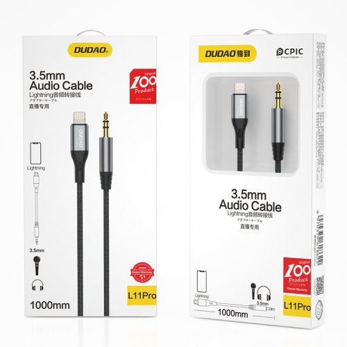Aux Aux kabelis kokvilnas pītā iPhone zibens - mini ligzda 3