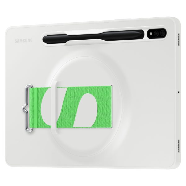 GALAKA GALAXY TAB S8 ar jostu un novietojiet uz irbuli STAP vāku balts GALAKA GALAXY TAB S8 ar jostu un novietojiet uz irbuli STAP vāku balts