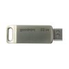 Pendrive 32GB divi USB 3.2 + USB-C otg ODA3 sudraba savienotāji
