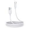 Elastīgs izturīgs USB kabelis - USB -C uzlādes un datu pārraidei 1m balts