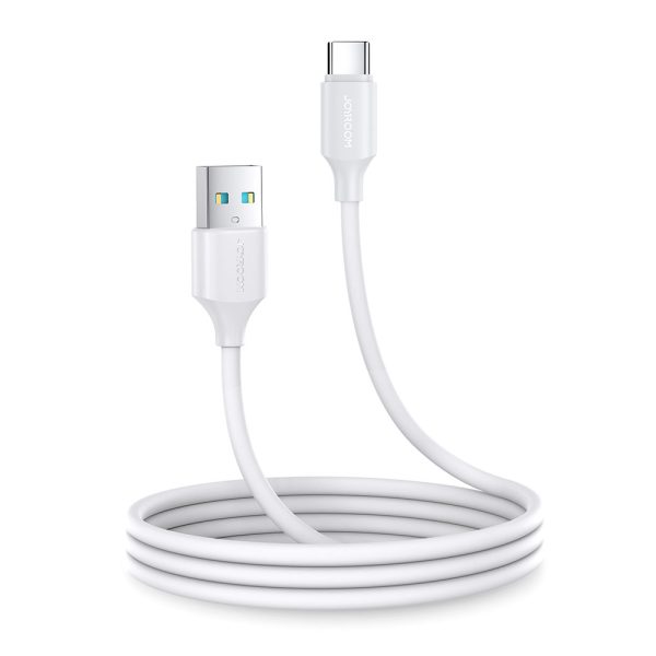 Elastīgs izturīgs USB kabelis - USB -C uzlādes un datu pārraidei 1m balts
