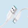 Elastīgs izturīgs USB kabelis - USB -C uzlādes un datu pārraidei 1m balts