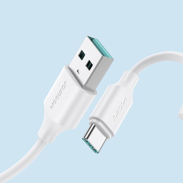 Elastīgs izturīgs USB kabelis - USB -C uzlādes un datu pārraidei 1m balts