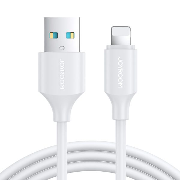 Elastīgs izturīgs USB kabelis - iPhone uzlādes un datu pārraidei 1m balts