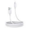 Elastīgs izturīgs USB kabelis - iPhone uzlādes un datu pārraidei 1m balts