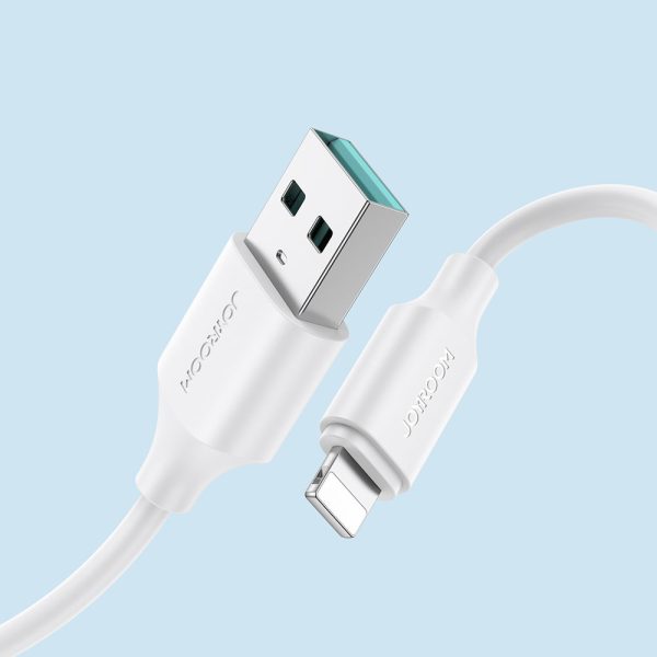 Elastīgs izturīgs USB kabelis - iPhone uzlādes un datu pārraidei 1m balts