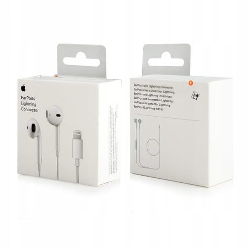 Apple EarPods austiņas ar zibens galu uz iPhone White