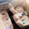 Ātra automašīnas lādētājs 5x USB ar 45W pagarinātāja vadu