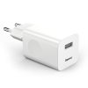 Tīkla lādētājs USB kabeļa ātrai uzlādei 3.0 balts kabelis