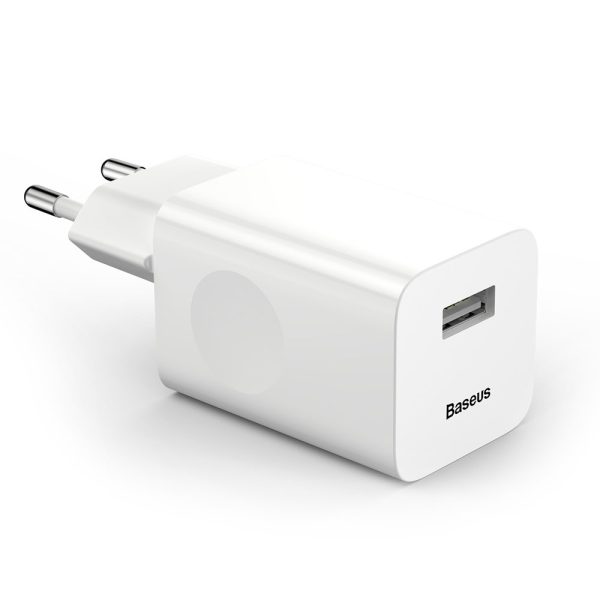 Tīkla lādētājs USB kabeļa ātrai uzlādei 3.0 balts kabelis