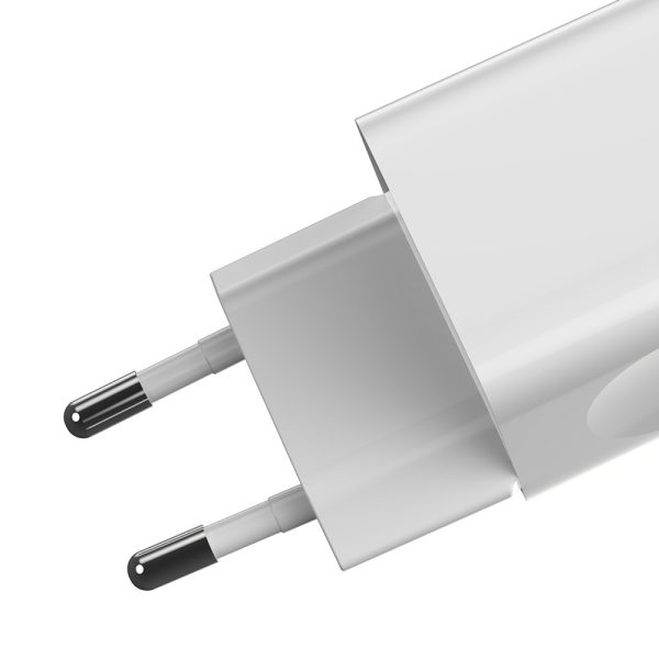 Tīkla lādētājs USB kabeļa ātrai uzlādei 3.0 balts kabelis