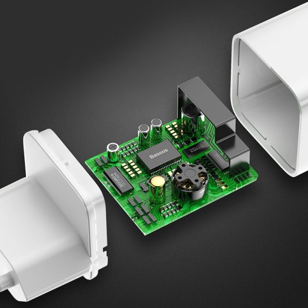 Tīkla lādētājs USB kabeļa ātrai uzlādei 3.0 balts kabelis