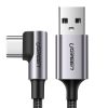 Kabeļa leņķa kabelis stiprā USB pītā - USB -C QC 3