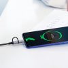 2in1 kabeļa kabelis spēcīgā pinuma USB - Microusb + USB -C 1M 2,4a melns