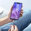 2in1 kabeļa kabelis spēcīgā pinuma USB - Microusb + USB -C 1M 2,4a melns