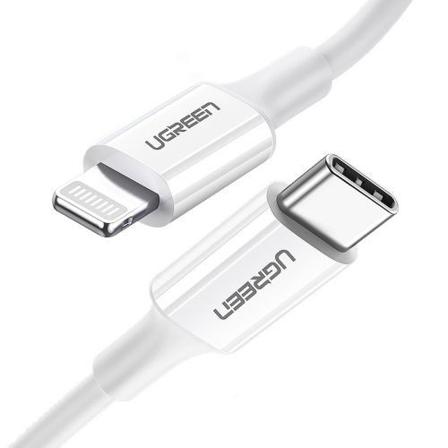 Kabelis Kabelis iPhone MFI USB -C - Lightning 20W 3A 1M White White
