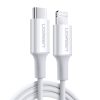 Kabelis Kabelis iPhone MFI USB -C - Lightning 20W 3A 1M White White