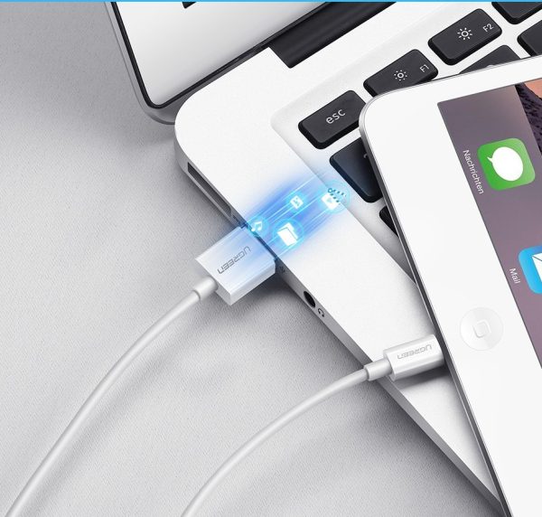 Kabelis Kabelis iPhone USB - zibens MFI 1M 2,4A balts